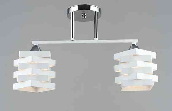 SIRIUS Люстра металева стельова Sirius B A4300/2 WT+CR на 2 плафони Коломия