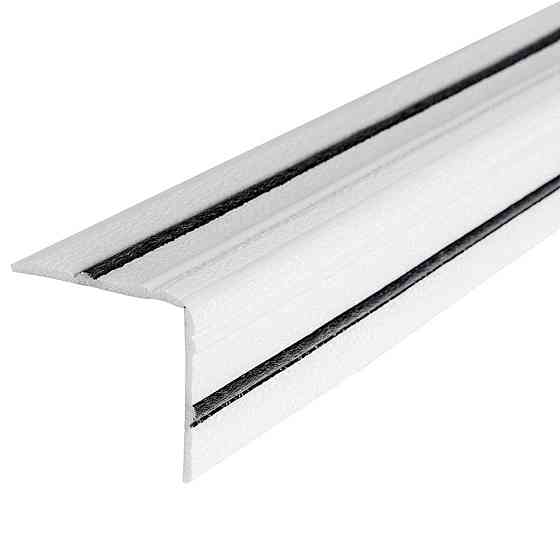 Плинтус РР самоклеющийся 2300х140х4мм Белый с чёрной полоской (D) SW-00001810 Киев