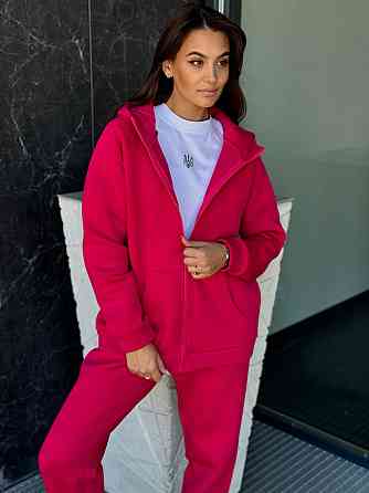 Женский теплый костюм на флисе Малиновый 46/48 Харьков