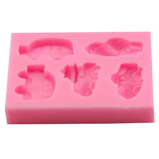 Молд силиконовый Тачки 64 на 74 мм розовый Киев