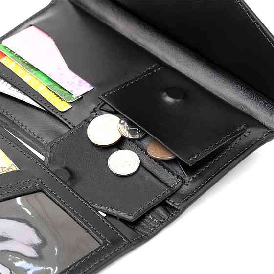 Многофункциональный клатч Черный (GRANDE PELLE) Киев