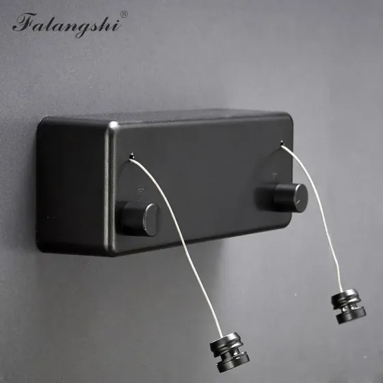 Веревка бельевая, складная настенная сушилка для белья (черная) Коломия