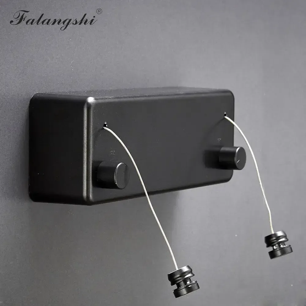 Веревка бельевая, складная настенная сушилка для белья (черная) Коломия - фото 1