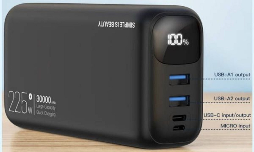 Павербанк PowerBank зі швидкою зарядкою 30000mAh XO PR200 ОПТ 22,5W. Киев - изображение 4