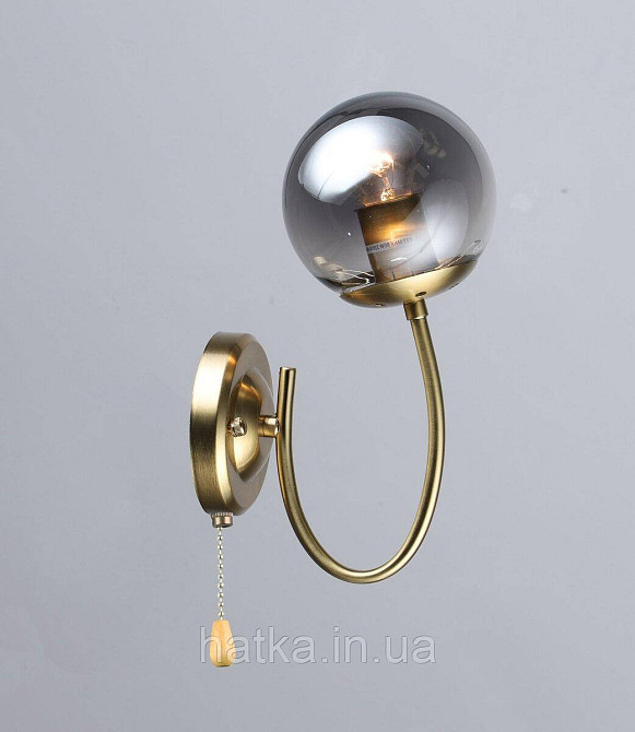 Бра з одним скляним плафоном N6609/1W (Мідь) Київ - фото 1