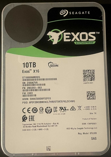 Жорсткий диск Seagate Exos X16 10TB SAS. Київ - фото 2