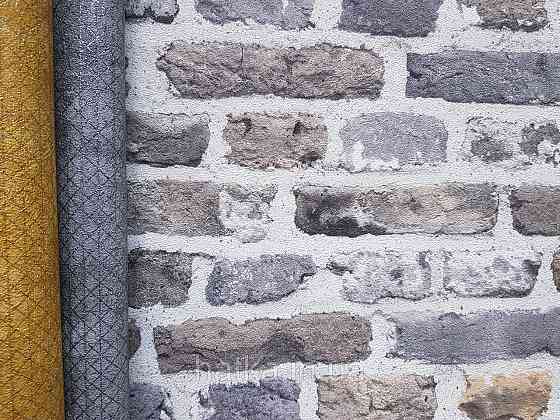 Обои виниловые на флизелине AS creation The Bos 0.53х10 под кирпич структурные черные серые коричневые Киев