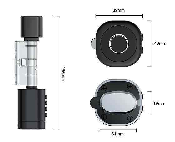 PES Cylinder Black 35х35Т кодовий смарт-циліндр для замка Київ