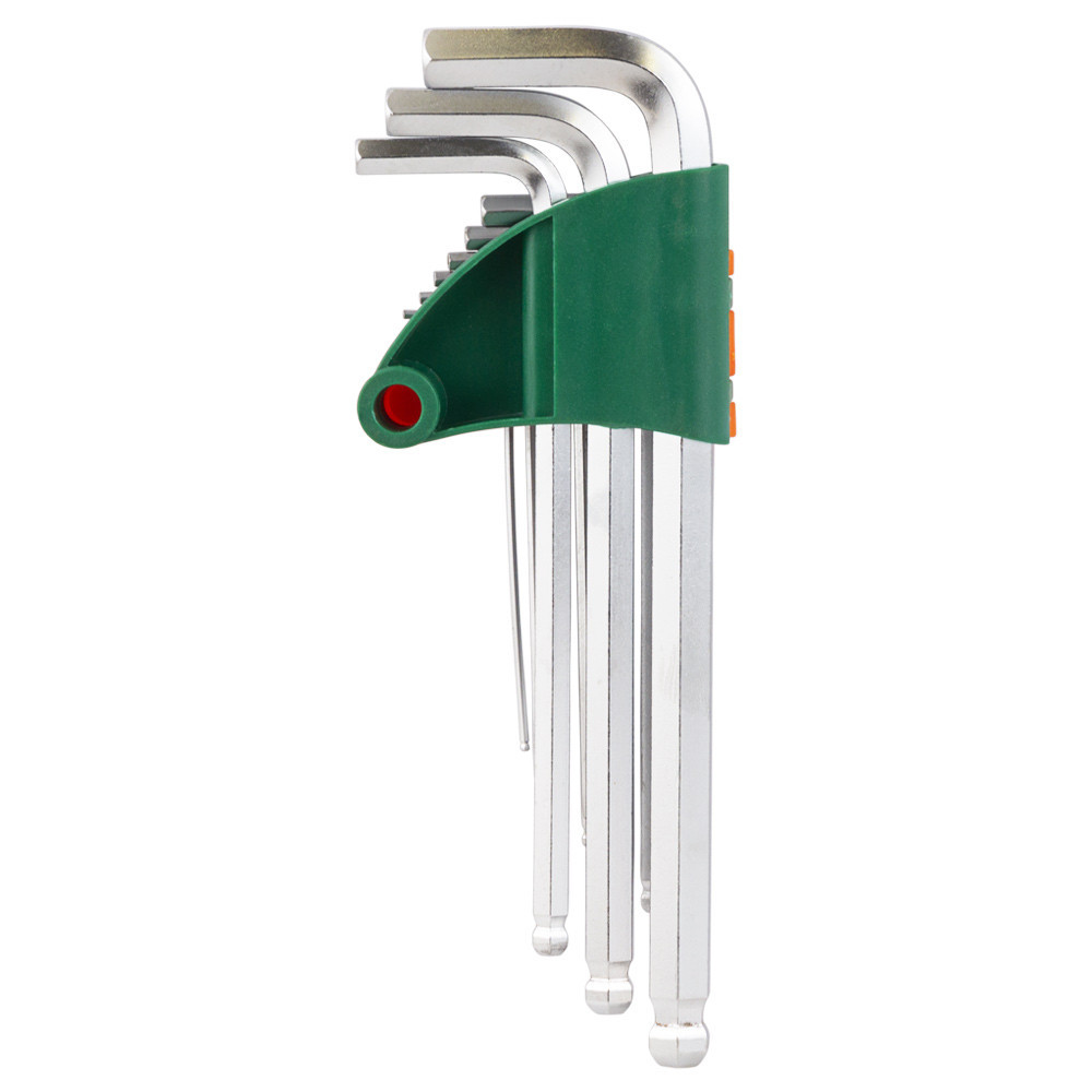 Ключи шестигранные 9шт 1.5-10мм CrV (средние слой) GRAD (4022185) Ровно - изображение 2