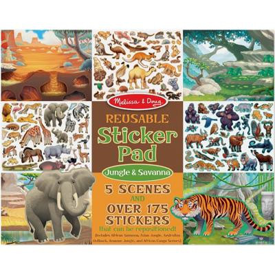 Набор для творчества Melissa&Doug Набор многоразовых наклеек Джунгли и Саванна (MD30502) Винница - изображение 1