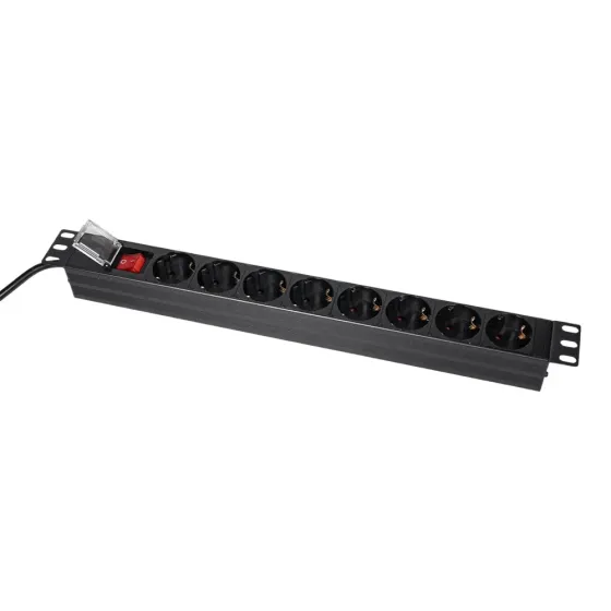 Блок розеток Trinix TRX-PDU/8M-16А Black для комутаційної шафи 19" на 8 розеток, з вимикачем (25-00110) Київ