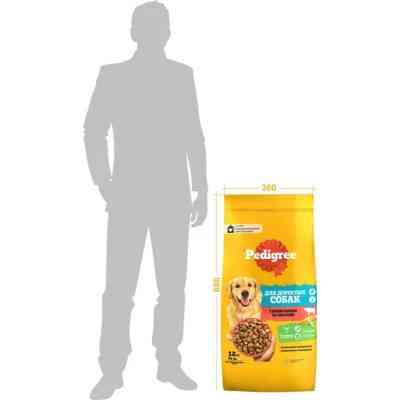 Сухий корм для собак Pedigree з яловичиною та овочами 12 кг (5998749145043) Вінниця