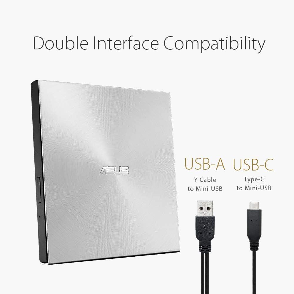Внешний DVD-привод Asus ZenDrive USB 2.0 совместим с USB-C чтение 8x запись 10x черный Киев - изображение 6