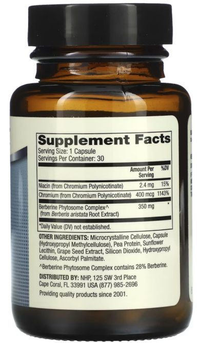 Біотин берберин із хромом Dr. Mercola Biothin Berberine with Chromium 30 капс Київ - фото 2