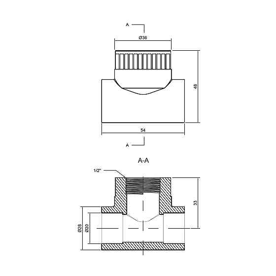 Тройник PPR Thermo Alliance 20х1/2"х20 ВР Київ