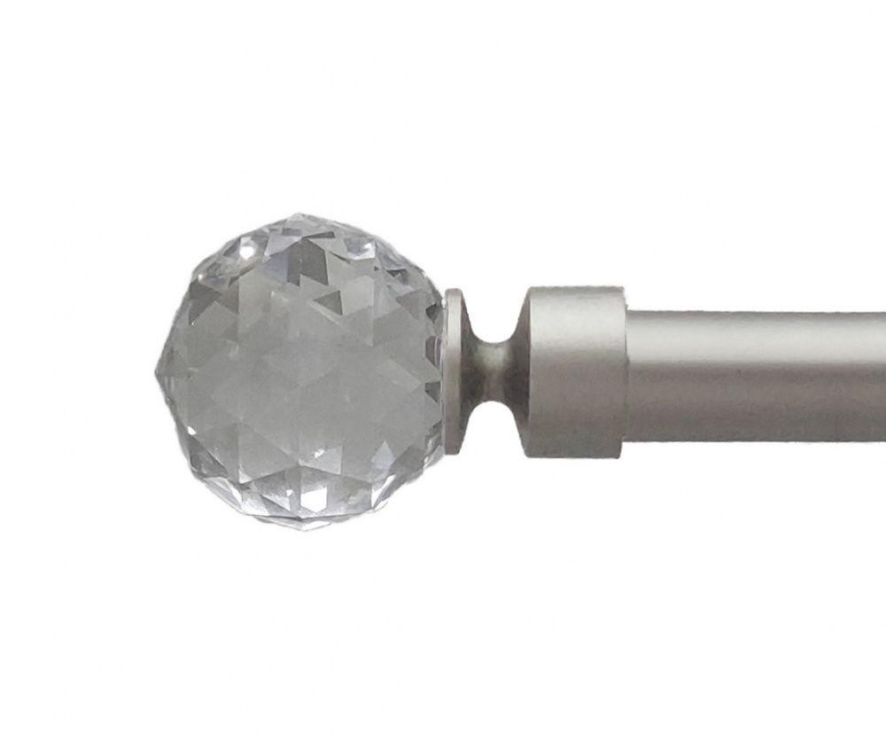 Карниз Orvit Люміера металевий однорядний техно гладка труба кільце металеве Сатин 25 мм 160 см (00-00026273) Львов - изображение 2