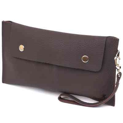 Косметичка Shvigel Кожаная матовая тревел Коричневая (16418) Винница