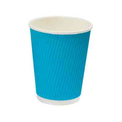 Стаканы одноразовые Romus Ripple гофрированные голубые 110 мл 30 шт. (1055760) Винница