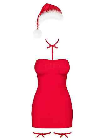 Сорочка Obsessive Kissmas chemise red L/XL Sex Aura Київ