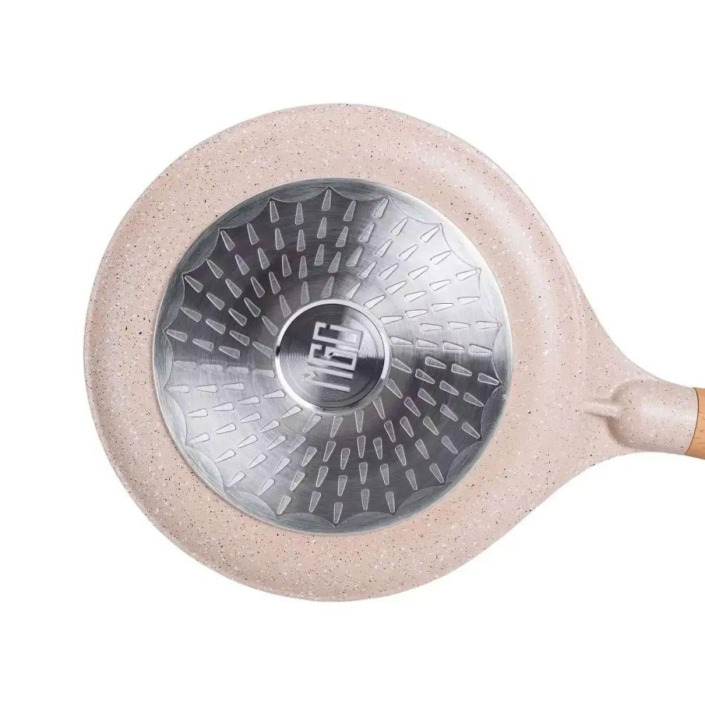 Блінна сковорода з мармуровим покриттям Ø 22 см бежевий Київ - фото 2