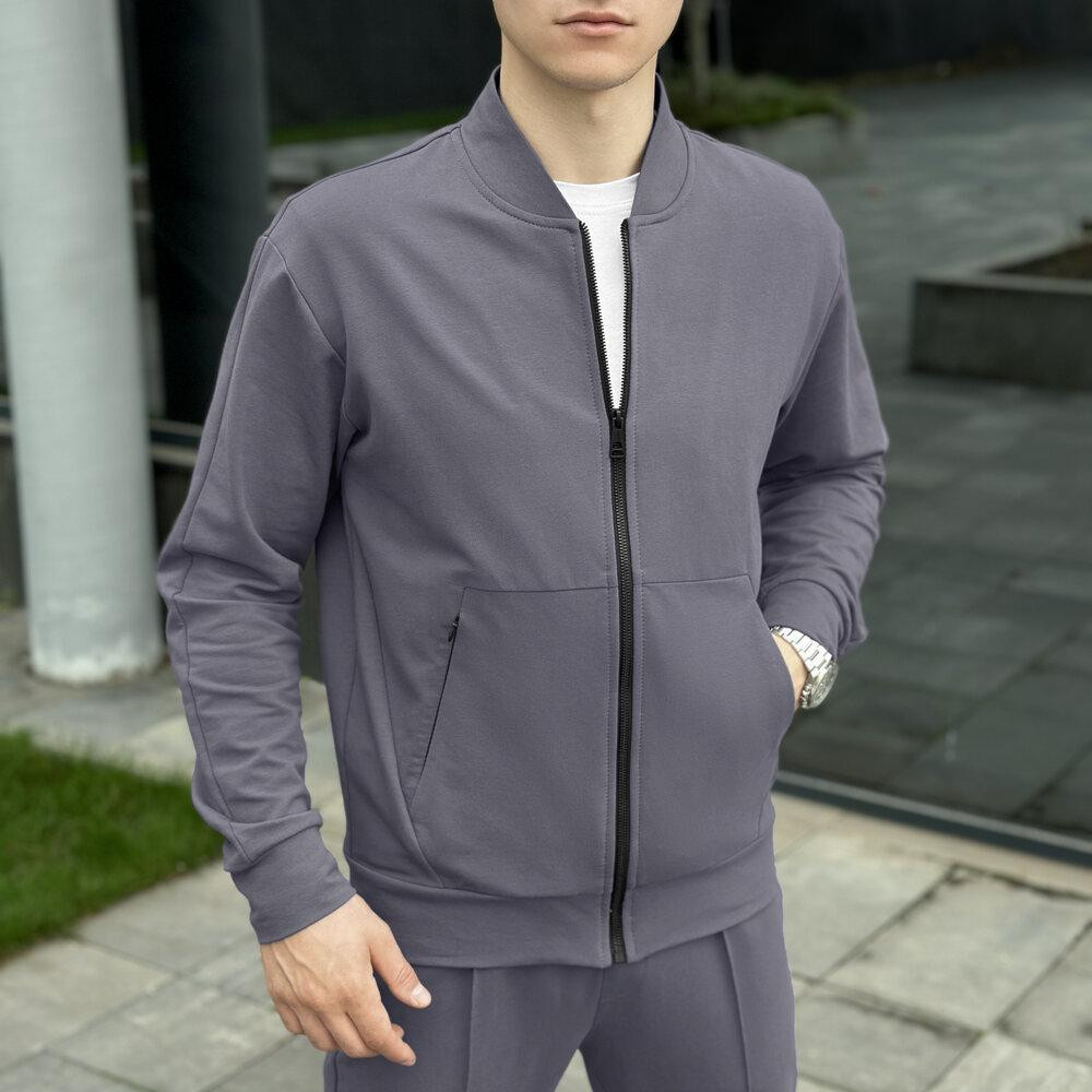 Темно-сірий спортивний костюм для чоловіків. Комплект штани і кофта сірий Pobedov Alpha Київ - фото 9