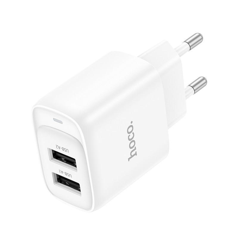 Сетевое зарядное устройство HOCO C141A Smart dual-port charger White Одесса - изображение 3
