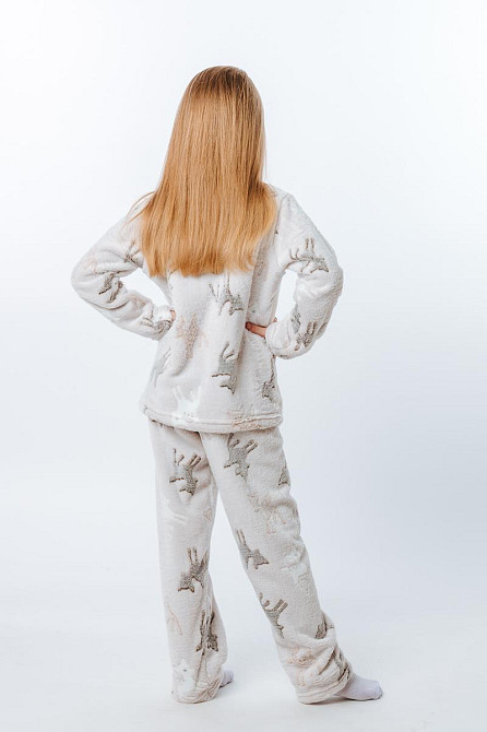 Пижама детская, тёплая, велсофт, бежевая, зима весна осень плюшевая мягкая Киев - изображение 2