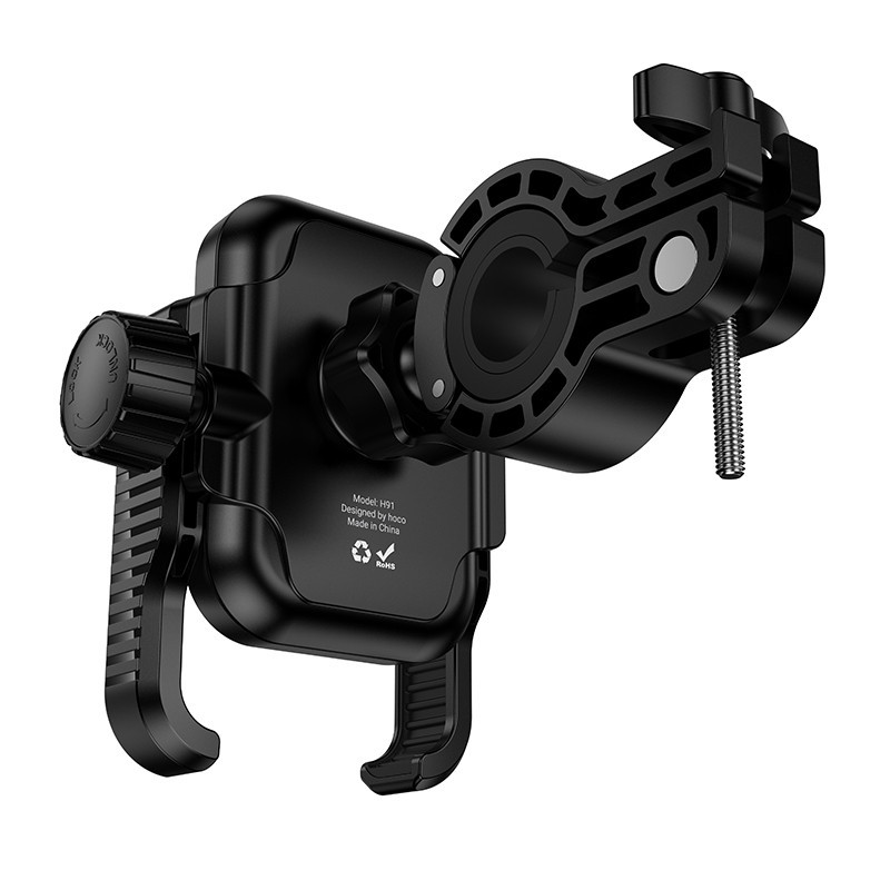 Вело/Мото держатель для телефона HOCO H91 Milly motorcycle bicycle universal holder Black Одесса - изображение 7