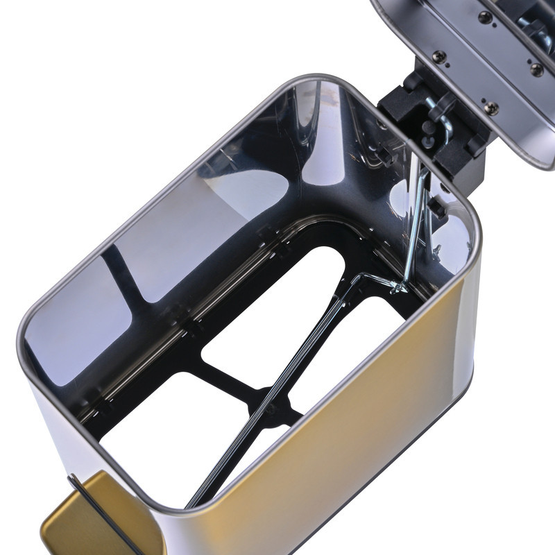 Відро для сміття з плавним закриттям прямокутне Mixxus Premium Quadro-TC0105 Brushed Gold 5 л (колір матове золото) (MI8394) ( ( Харьков - изображение 11