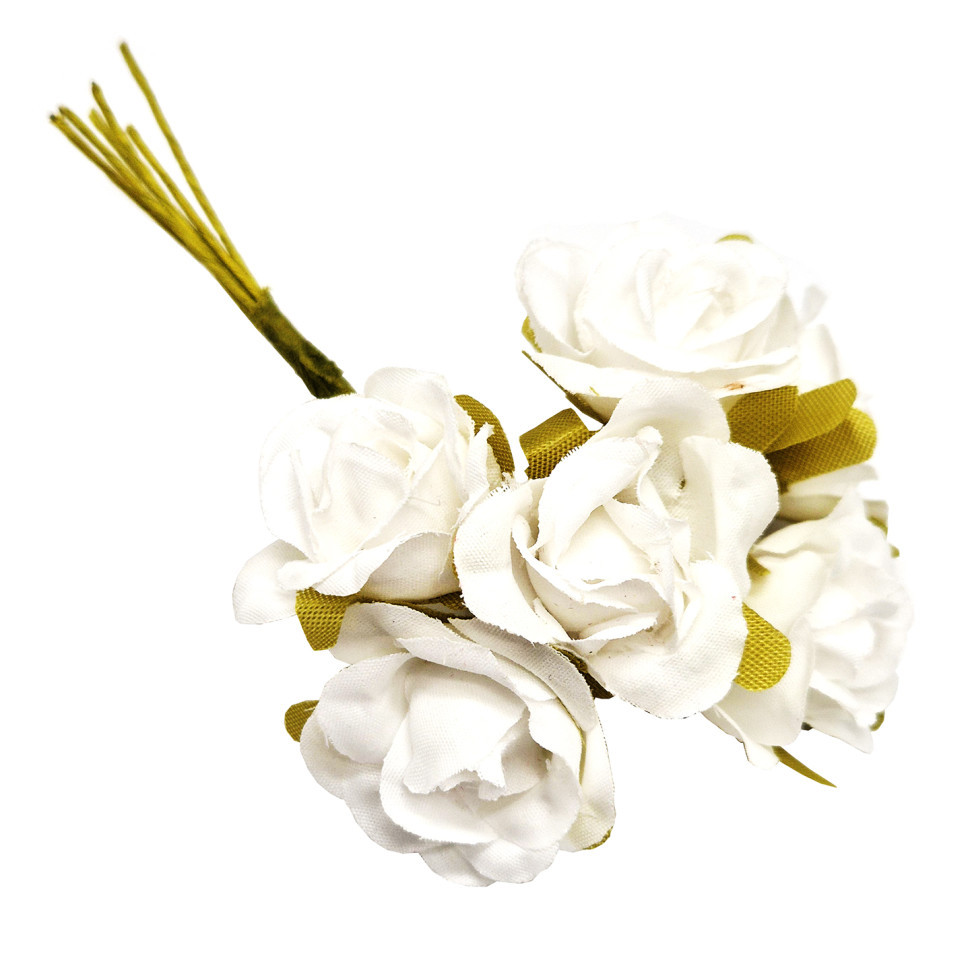 Декоративный букетик Роза двухцветная Bambi ED-512, 6 бутонов Винница - изображение 1