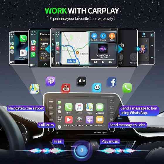 Автомобільний безпровідний адаптер CarPlay BY960M Луцк