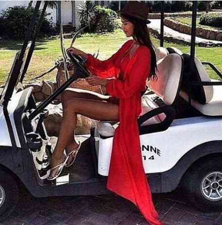 Пляжний халат із шифону з довгим рукавом 42 червоний Київ