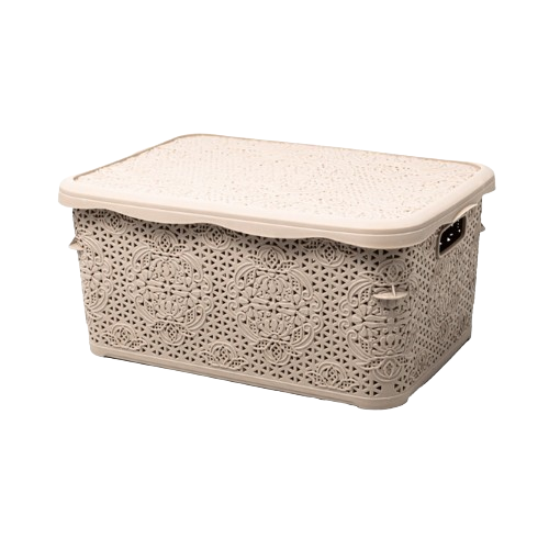 Кошик 1,25л mini з кришкою пудра Lace ELIF Житомир