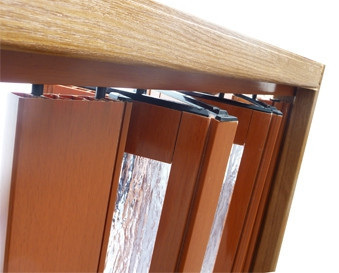 Двері гармошка напівскляна Vinci Decor Symfonia 860х2030х10 мм Мускатний горіх Дніпро - фото 3