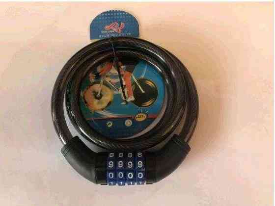 Замок на колесо (трос 1000*12mm) (с кодом) (черный) (427) Мукачево