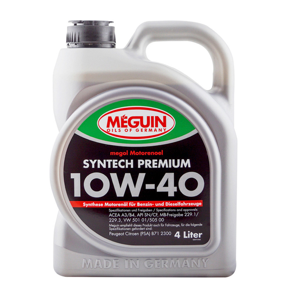 MEGUIN SYNTECH PREMIUM SAE 10W-40 4 л — преміальна напівсинтетична моторна олива для бензинових і дизельних двигунів | 6475 Ковель - фото 1