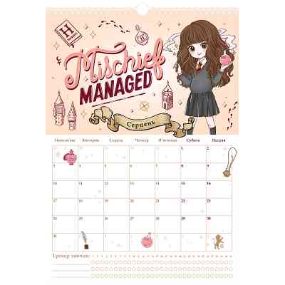 Календар Kite планер настінний Harry Potter 2026 рік (HP26-440) Вінниця