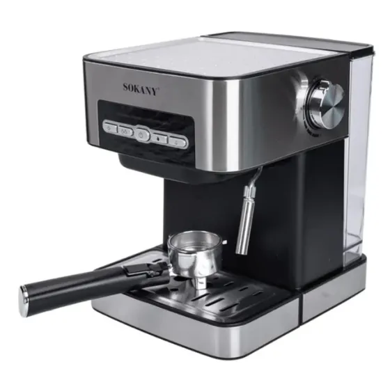 Рожковая кофеварка эспрессо Sokany SK-6862 850 Вт: кофемашина с капучинатором, 1.6 л, бойлер, двойной фильтр Одесса