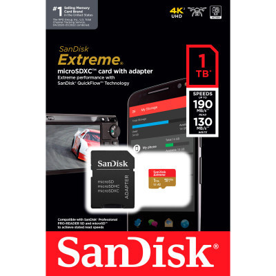 Карта памяти SanDisk 1TB microSD class 10 UHS-I U3 V30 Extreme (SDSQXAV-1T00-GN6MA) Винница - изображение 5