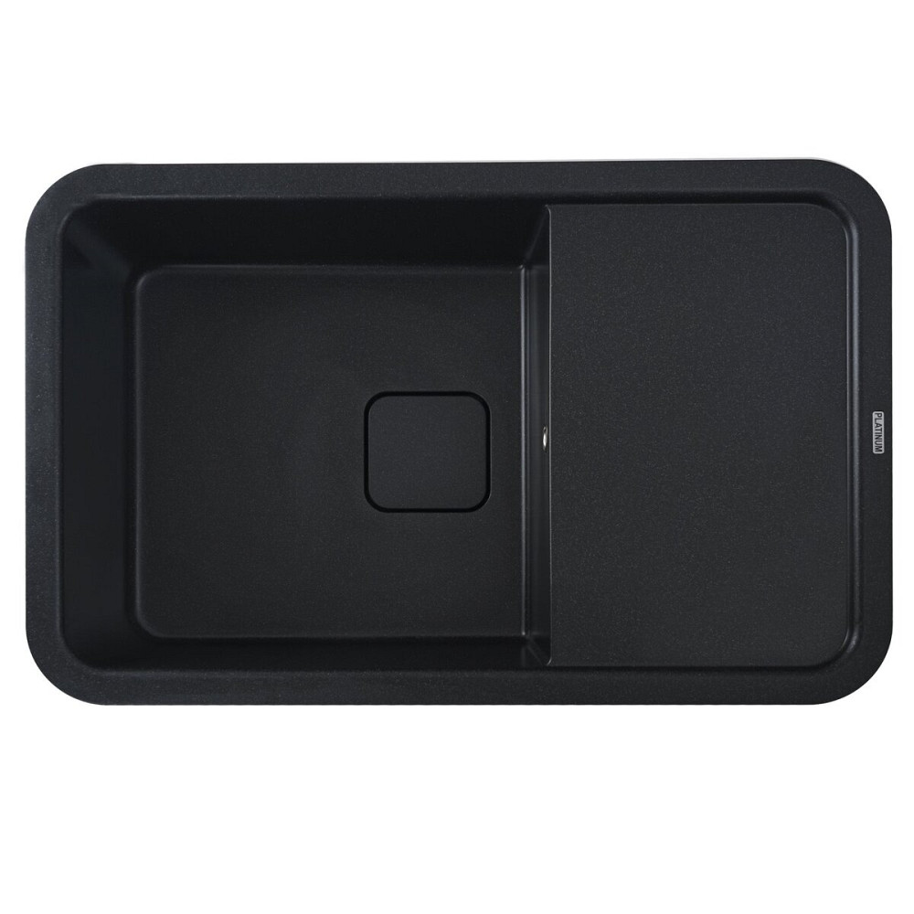 PLATINUM Гранітна мийка для кухні Platinum 7850 CUBE матова Чорний металік Київ - фото 1