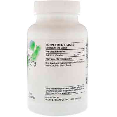 Амінокислота Thorne Research NAC (N-Ацетил-L-Цистеин) 500 мг, 90 капсул (THR-56002) Вінниця