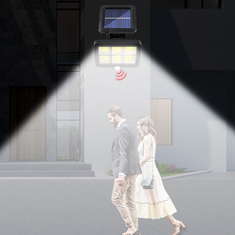 Вуличний Led ліхтар на сонячній батареї BK-128-6COB + пульт / Настінний світильник з датчиком руху Київ - фото 5