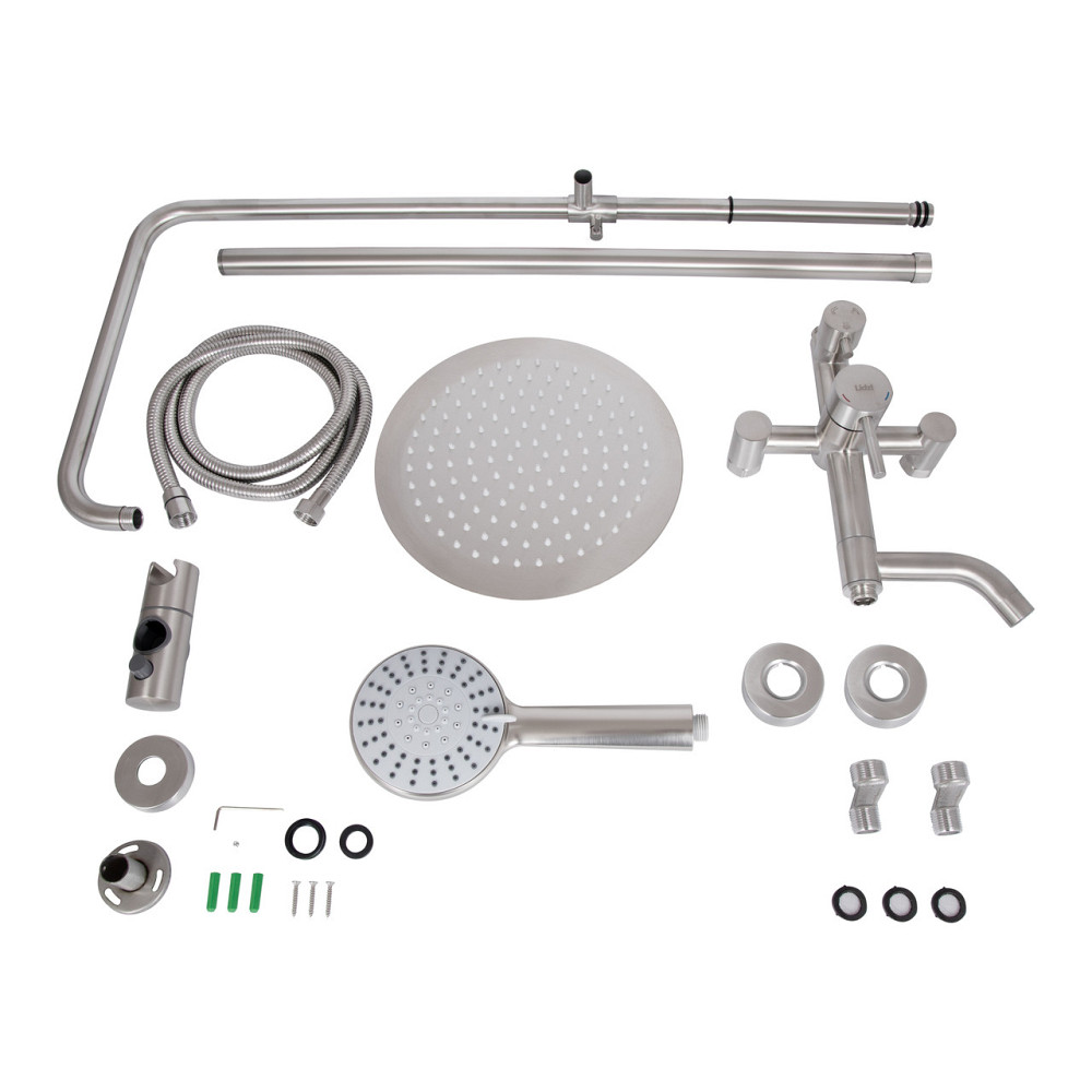 Душова система універсальна Lidz Aria 1030 на три споживачі (з виливом) (k35) LDARI1030NKS34932 Nickel Київ - фото 8