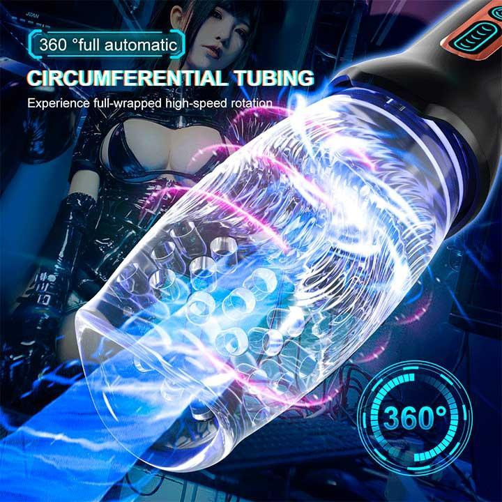 Автоматичний мастурбатор із ротацією Warrior 360 — 10 режимів вібрації, 5 режимів ротації Вінниця - фото 15