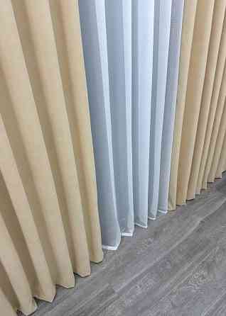 Шторна тканина мікровелюр Petek колір бежевий 1826ш Київ