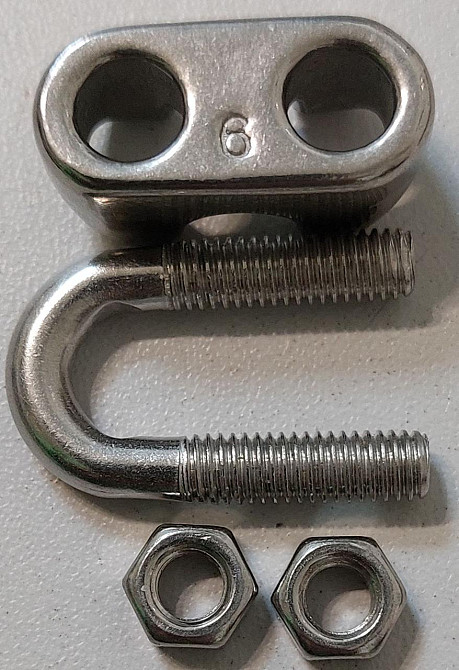 Затиск троса "GoralMet" 6 мм з нержавіючої кислотостійкої сталі AISI 316 Київ - фото 2