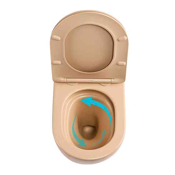 Унітаз підвісний Robin Ultra Quiet 490×365×325 мм Beige, із сидінням Slim Duroplast / Soft-close / Quick Release QT13332381ASSB Київ