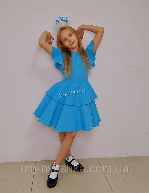 Голубое нарядное платье с блестками Капелька, Хмаринка, Завірюха, Морячка, Дождик на 4-11 лет Кривой Рог - изображение 5