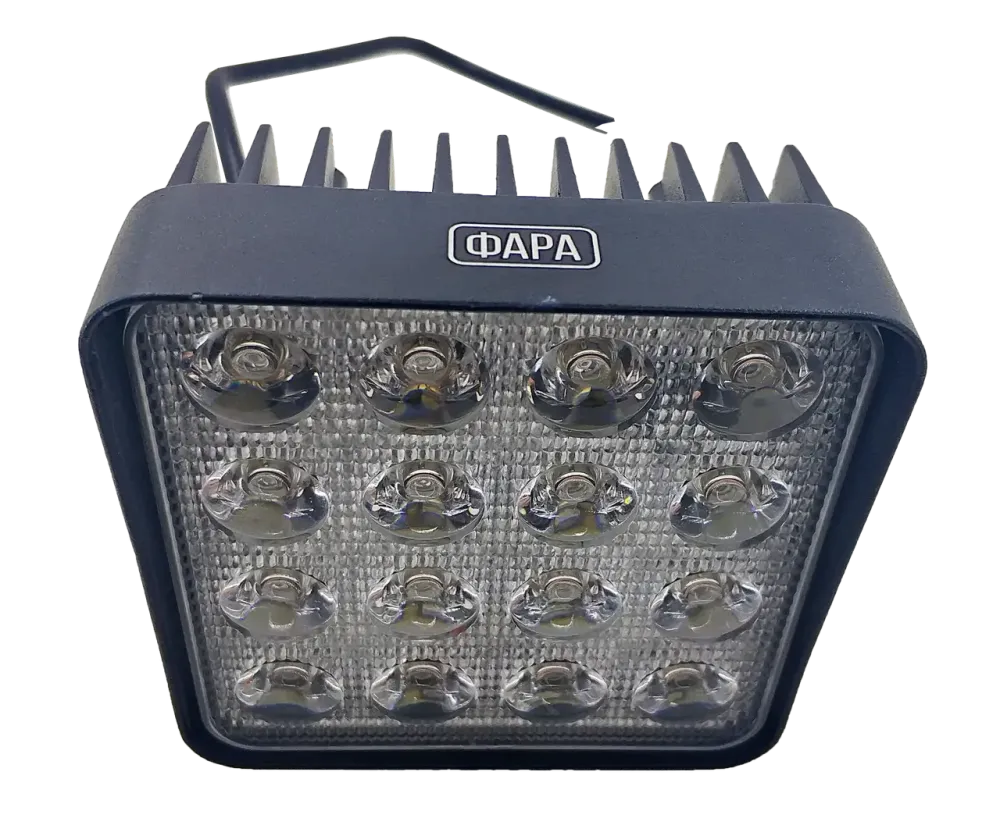 LED фара квадратна 48W, 16 ламп, широкий промінь 10/6000K 30V Мукачево - фото 3