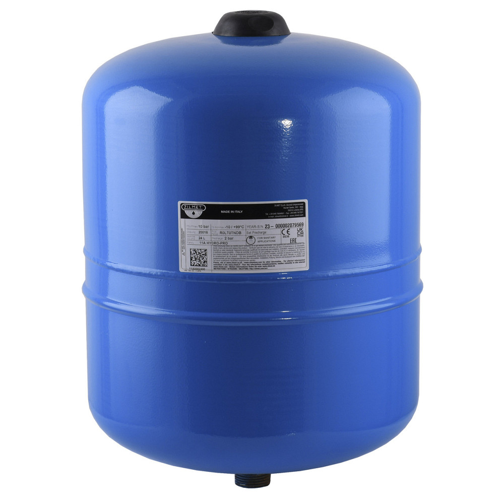 Гідроакумулятор з фіксованою мембраною 24л ZILMET HYDRO-pro 10bar вертикальний ( 11A0002400 ) (000027530) Київ - фото 1